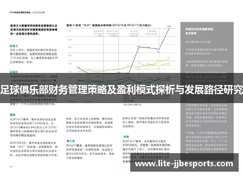 足球俱乐部财务管理策略及盈利模式探析与发展路径研究 足球俱乐部财务管理策略及盈利模式探析与发展路径研究